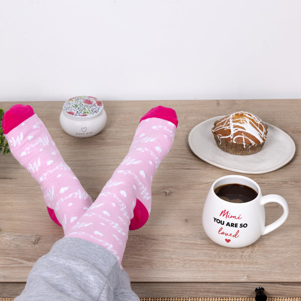 Pavilion Gift Company Mimi 15.5 Oz Mug And Sock Set