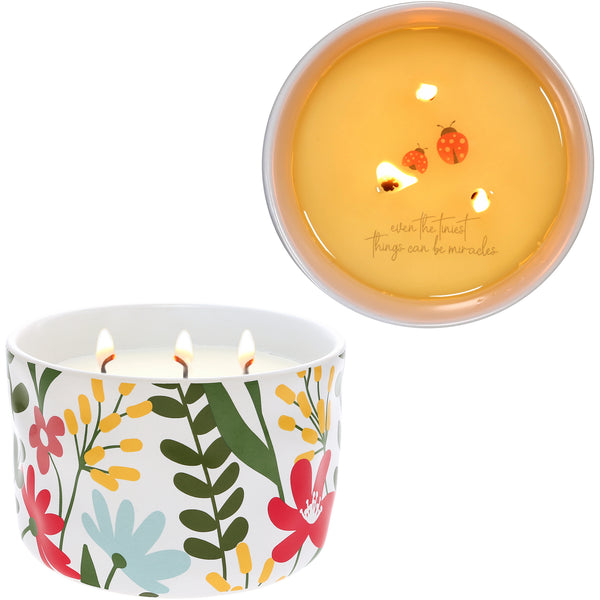 pavilion gift company Miracles 12 oz - 100% Soy Wax Reveal Triple Wick Candle Scent: Tranquility
