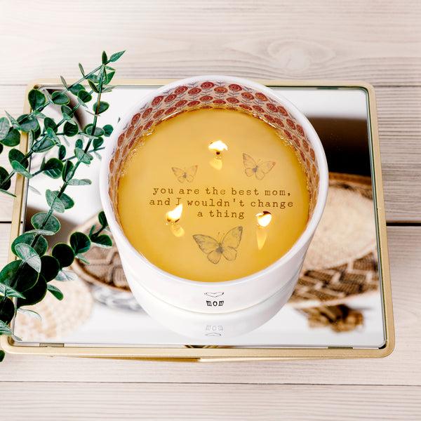 Pavilion Gift Company Mom 10 Oz 100% Soy Wax Reveal Triple Wick Candle Scent: Tranquility