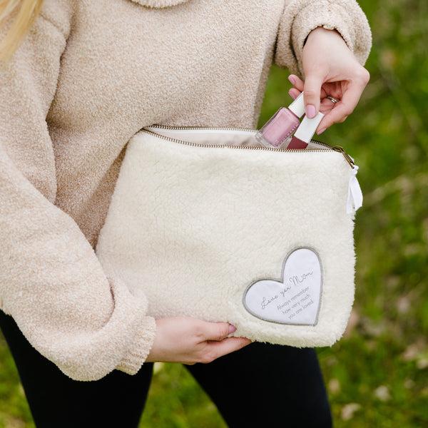 Pavilion Gift Company Mom 10" X 8" Sherpa Cosmetic Bag