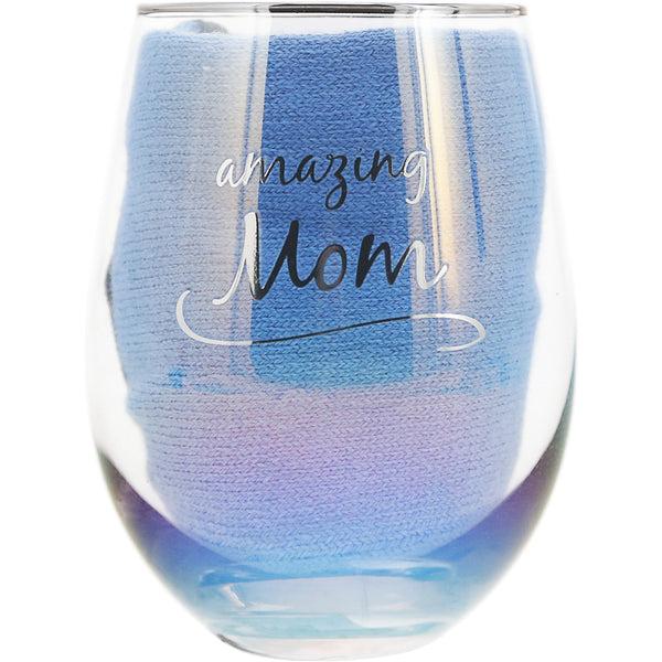 Pavilion Gift Company Mom 18 Oz Stemless Glass & Sock Set