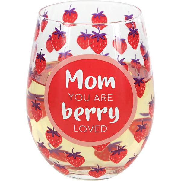pavilion gift company Mom 18 oz Stemless Wine Glass
