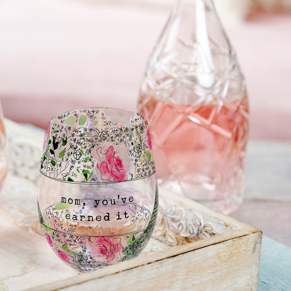 Pavilion Gift Company Mom 18 Oz Stemless Wine Glass