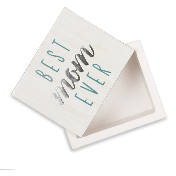 Pavilion Gift Company Mom 2.25" X 1.2" X 1.5" MDF Trinket Box
