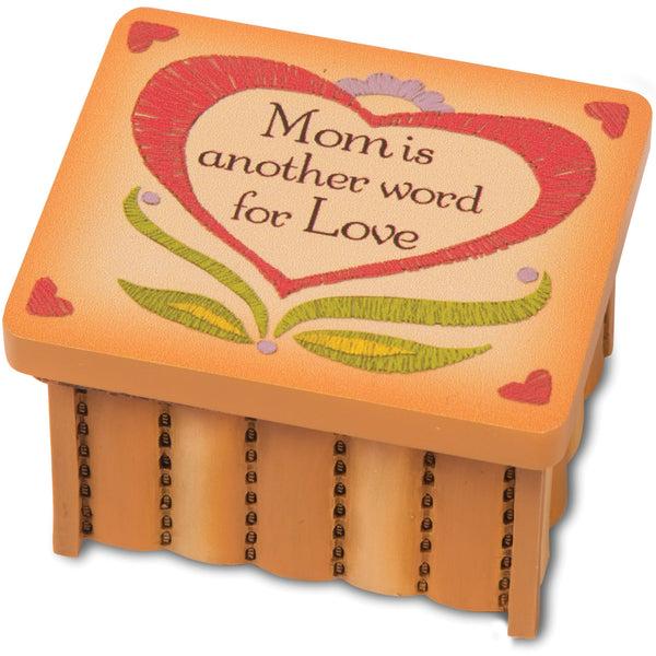 pavilion gift company Mom 2.5" x 2" x 1.5" Keepsake Box
