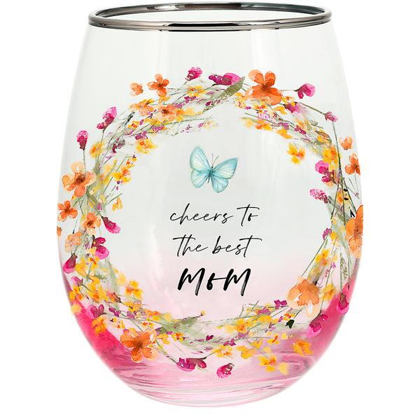 pavilion gift company Mom 20 oz Stemless Wine Glass