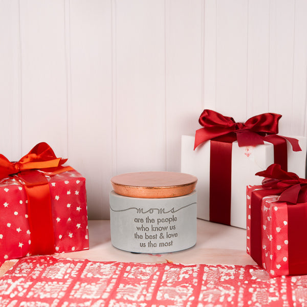 Pavilion Gift Company Mom 3" X 2.25" Cement Keepsake Box