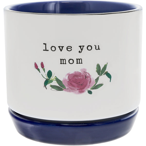 pavilion gift company Mom 4.25" Planter (Holds 4" Planter Pot)