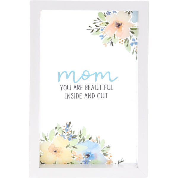 pavilion gift company Mom 5.5" x 8.5" Framed Glass Plaque