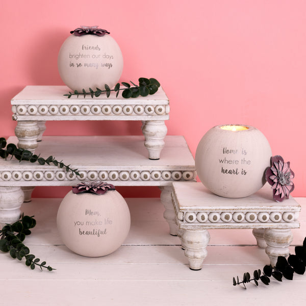 Pavilion Gift Company Mom 5" Round Tealight Candle Holder