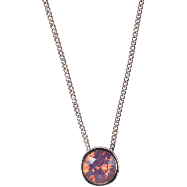 Pavilion Gift Company Mom Cyclamen Opal 16" - 17.5" Rhodium Necklace