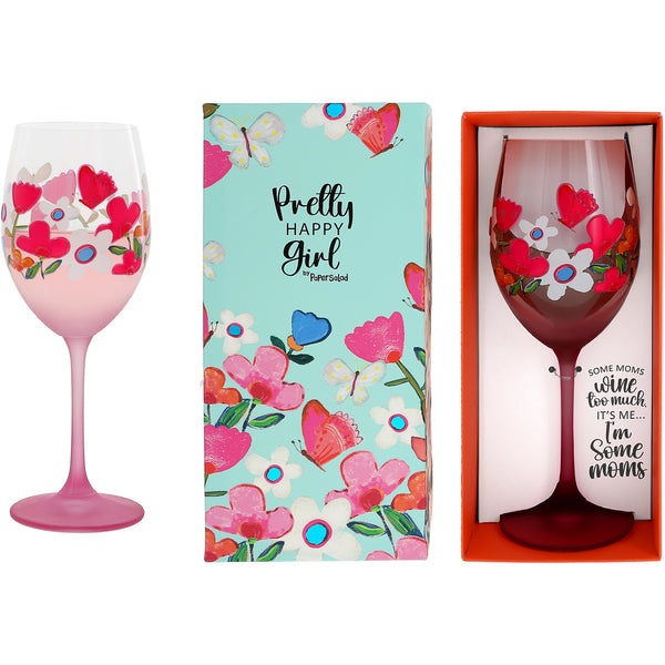 pavilion gift company Mom Gift Boxed 18 oz Wine Glass