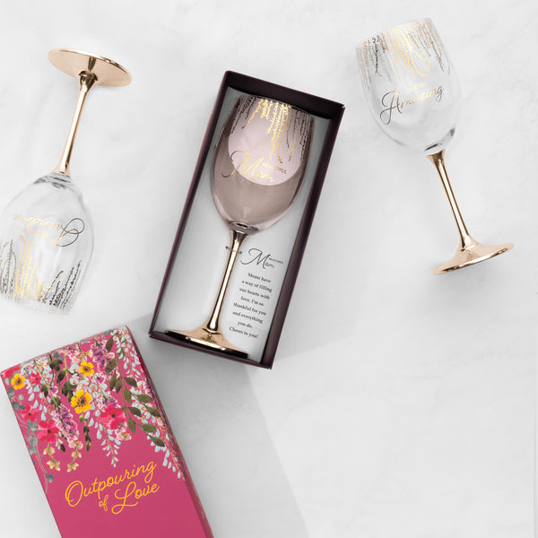 Pavilion Gift Company Mom Gift Boxed 19 Oz Crystal Wine Glass