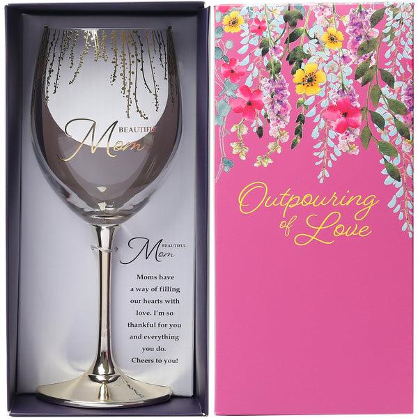 pavilion gift company Mom Gift Boxed 19 oz Crystal Wine Glass