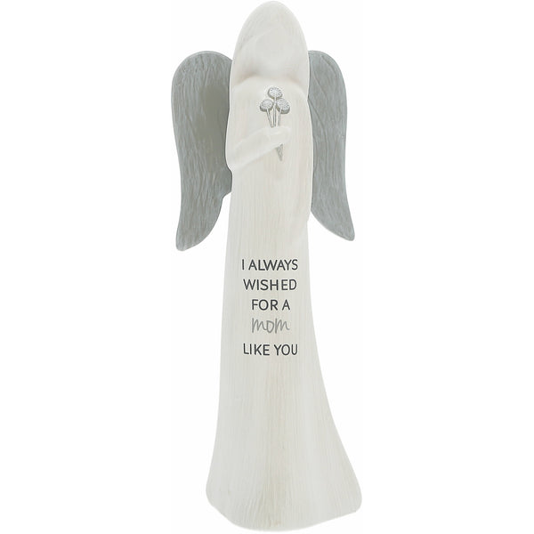 pavilion gift company Mom Like You 9" Angel Holding Dandelions