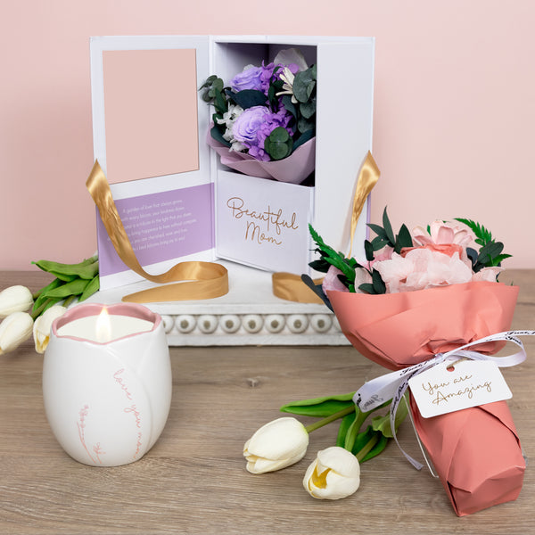 Pavilion Gift Company Mom Purple Preserved Floral Bouquet