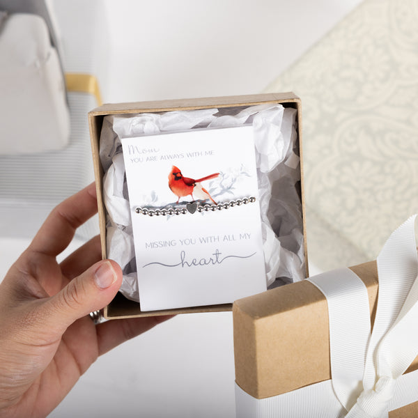 Pavilion Gift Company Mom Silver Plated - Beaded Stretch Bracelet