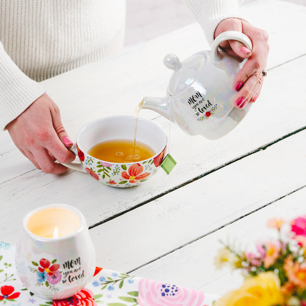 Pavilion Gift Company Mom Tea For One (14.5 Oz Teapot & 10 Oz Cup)