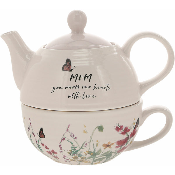 pavilion gift company Mom Tea for One (14.5 oz Teapot & 10 oz Cup)