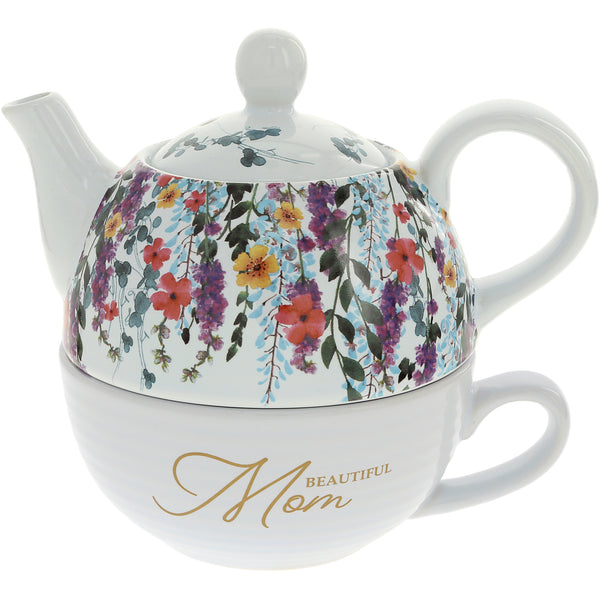 pavilion gift company Mom Tea for One (16 oz Teapot & 10 oz Cup)