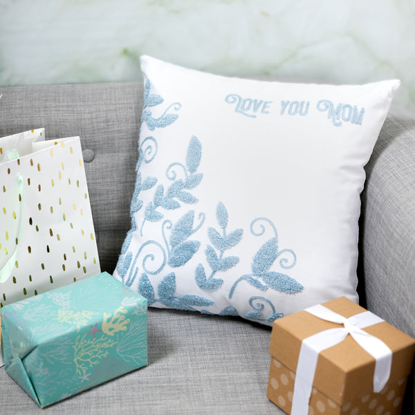 Pavilion Gift Company Mom Vines - 16" Punch Needle Embroidered Pillow