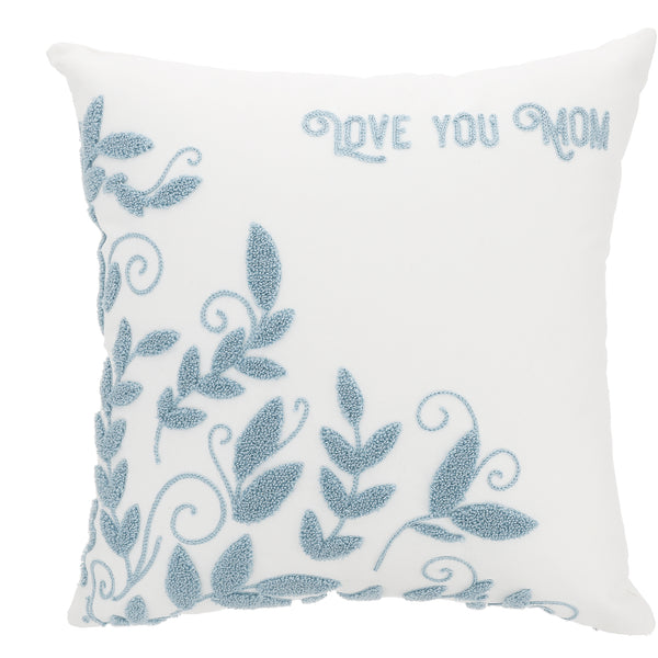 pavilion gift company Mom Vines - 16" Punch Needle Embroidered Pillow