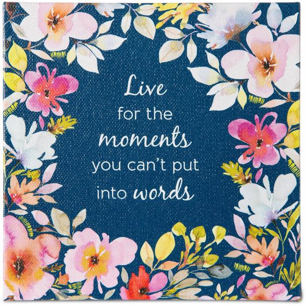 pavilion gift company Moments Canvas Plaque with Easel Back