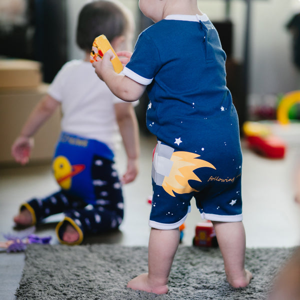 Pavilion Gift Company Monkey Astronaut 6-12 Months Romper