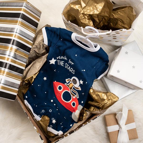 Pavilion Gift Company Monkey Astronaut 6-12 Months Romper