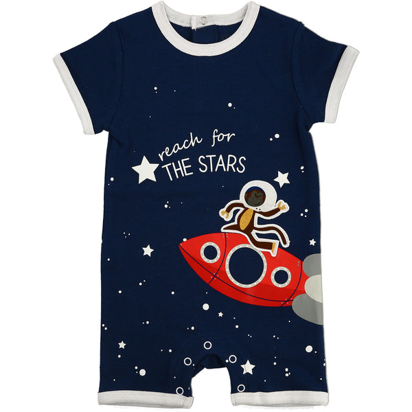 pavilion gift company Monkey Astronaut 6-12 Months Romper