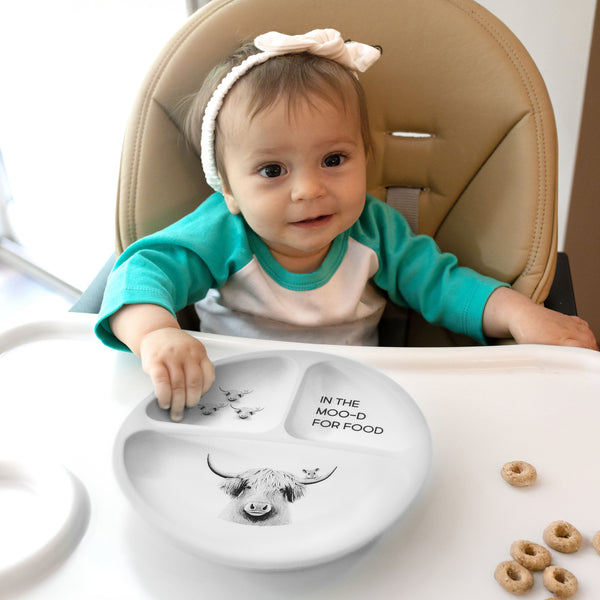 Pavilion Gift Company Moo-d Divided Silicone Suction Plate