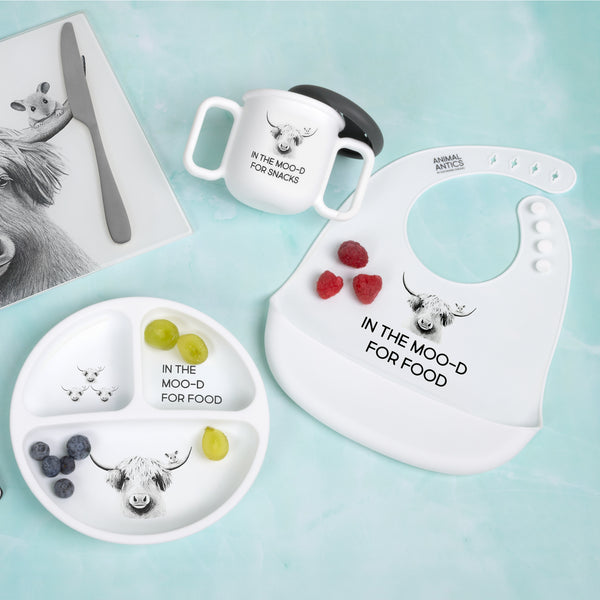 Pavilion Gift Company Moo-d Divided Silicone Suction Plate