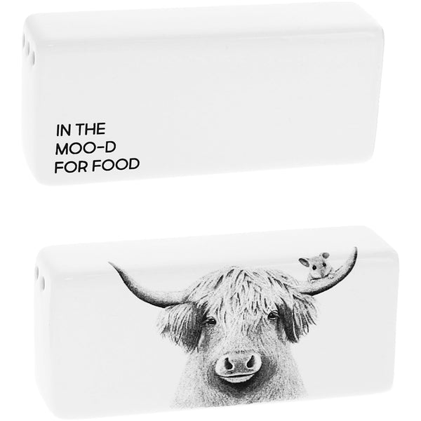 pavilion gift company Moo-d For Food Salt & Pepper Shaker Set