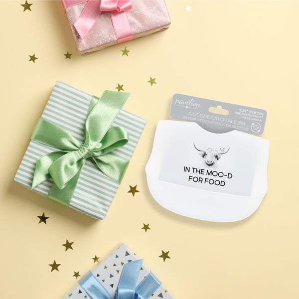 Pavilion Gift Company Moo-d For Food Silicone Catch All Bib