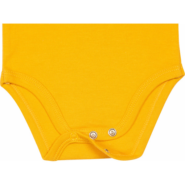 Pavilion Gift Company Moon And Back 6-12 Months 3/4 Length Sleeve Mustard Onesie