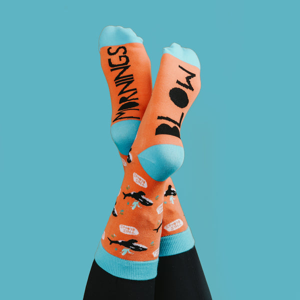 Pavilion Gift Company Mornings S/M Unisex Cotton Blend Sock