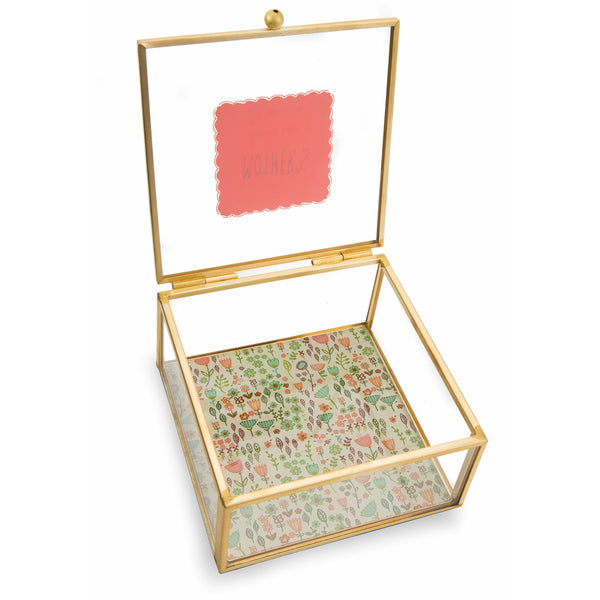 Pavilion Gift Company Mother 4.25" X 4.25" Glass Keepsake Box