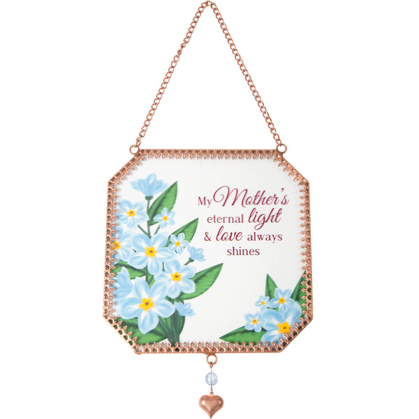 pavilion gift company Mother 5" x 5" Glass Suncatcher