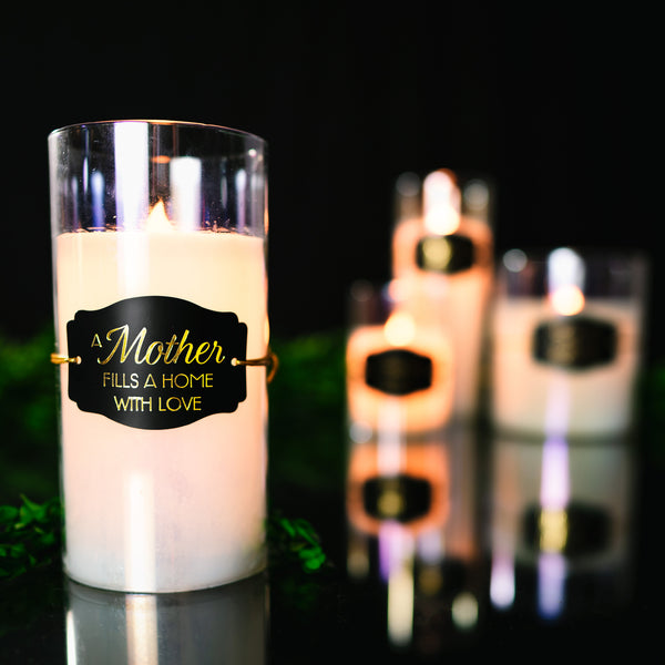 Pavilion Gift Company Mother 7" Clear Luster Realistic Flame Candle