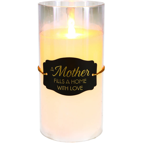 pavilion gift company Mother 7" Clear Luster Realistic Flame Candle