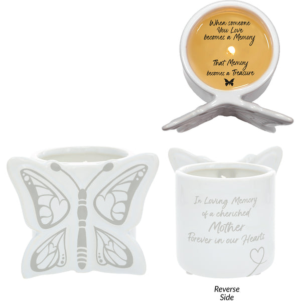 pavilion gift company Mother 8 oz 100% Soy Wax Reveal Butterfly Candle Scent: Tranquility