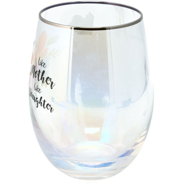 Pavilion Gift Company Mother Daughter 18 Oz Stemless Wine Glass