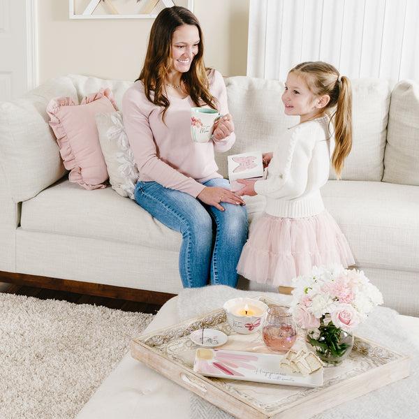 Pavilion Gift Company Mother & Daughter 18 Oz Stemless Wine Glass