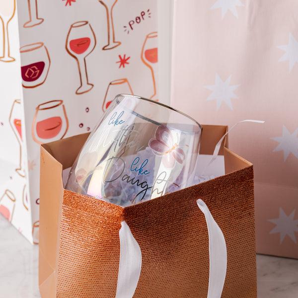 Pavilion Gift Company Mother & Daughter 18 Oz Stemless Wine Glass