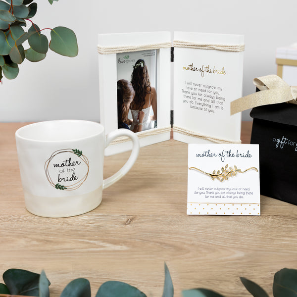 Pavilion Gift Company Mother Of The Bride 5.5" X 7.5" Hinged Sentiment Frame (Holds A 4" X 6" Photo)