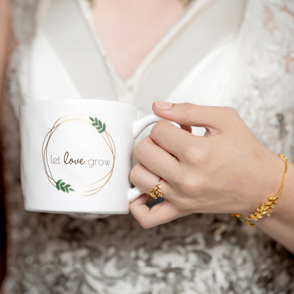 Pavilion Gift Company Mother Of The Groom White Zircon Leaf - Adjustable 14K Gold Plated Ring