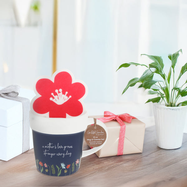 Pavilion Gift Company Mother's Love 20 Oz Cup And Coaster Set