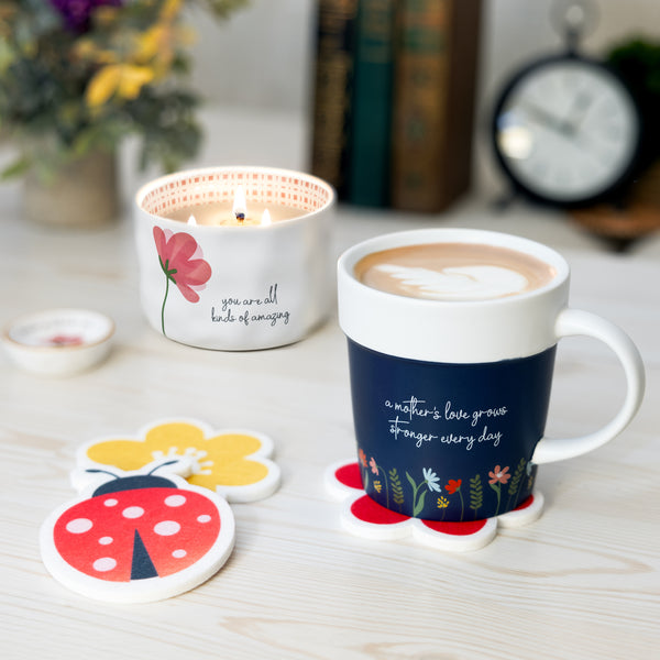 Pavilion Gift Company Mother's Love 20 Oz Cup And Coaster Set