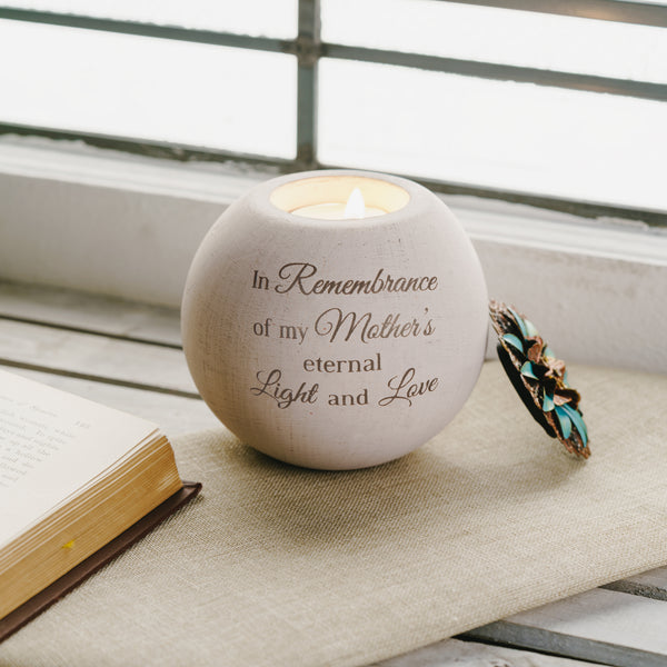 Pavilion Gift Company Mother's Love 4" Round Tealight Candle Holder