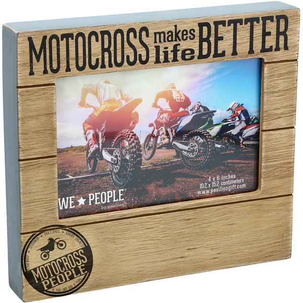 pavilion gift company Motocross People 6.75" x 7.5" Frame (Holds 4" x 6" photo)